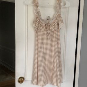 Gingham mini dress